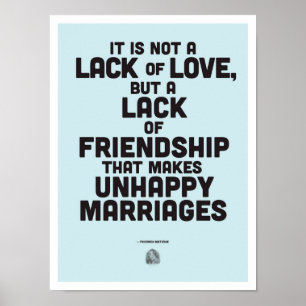 Marriage philosophy quote Poster
