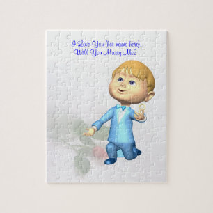 Marriage Proposal Puzzle Adorable Young Man & Ring