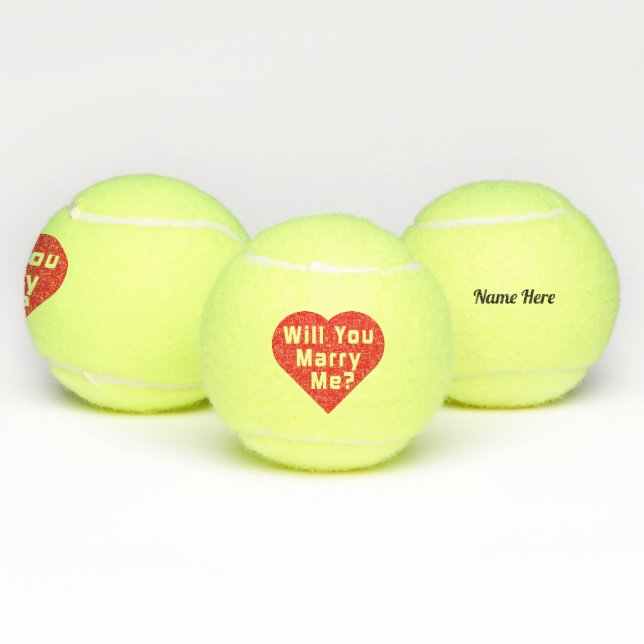 Marriage Proposal Tennis Balls 3x (Multi)