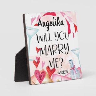 Marriage Proposal   Will You Marry Me? Custom Name Plaque