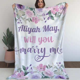 Marriage Proposal - Will You Marry Me?  Fleece Blanket
