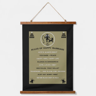 Marriage Rules For Men Hanging Tapestry