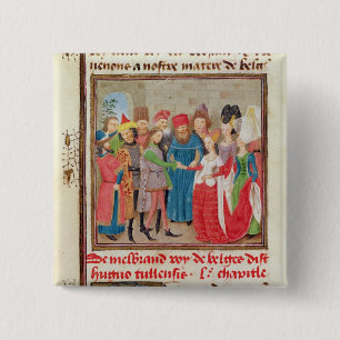 Marriage Scene 15 Cm Square Badge