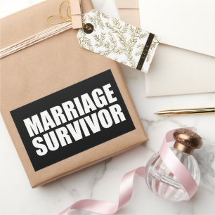 Marriage survivor rectangular sticker