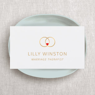 Marriage Therapist Logo Business Card