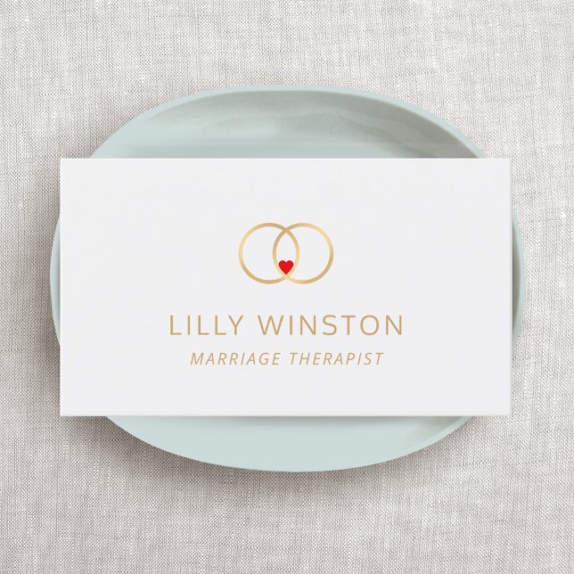 Marriage Therapist Logo Business Card (Creator Uploaded)