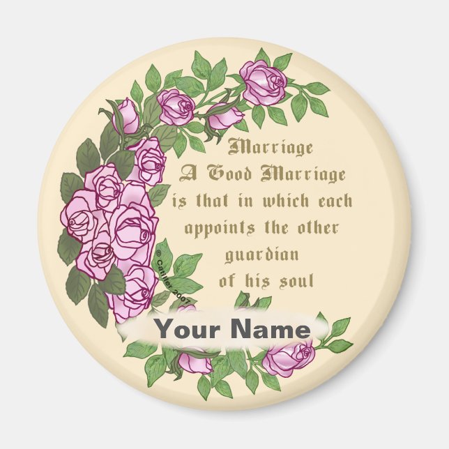 Marriage Verse wedding  magnet (Front)