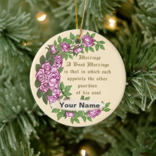Marriage Verse wedding ornament