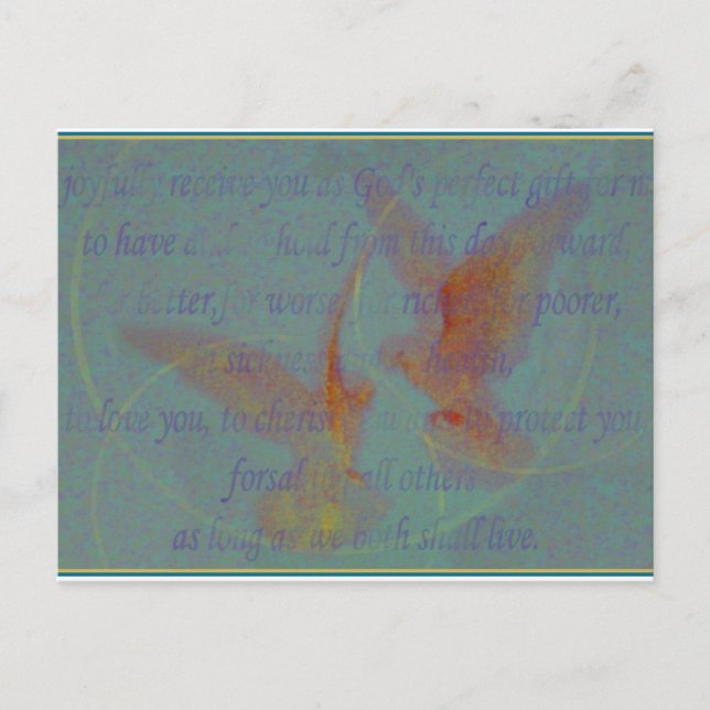 Marriage Vows Postcard (Front)