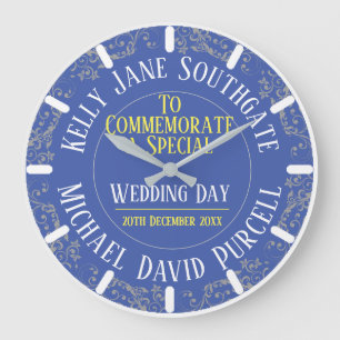 Marriage & Wedding Commemoration. Large Clock