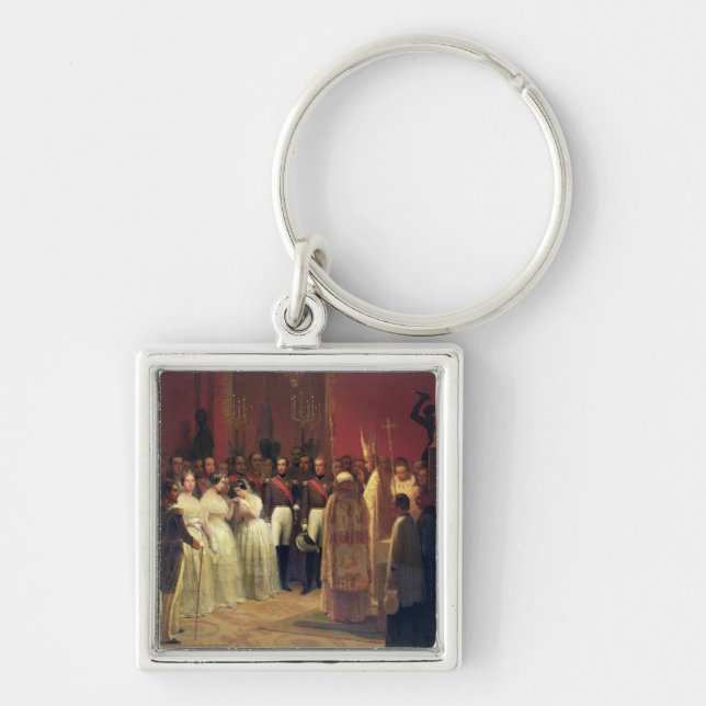 Marriages of Queen Isabella II Key Ring (Front)