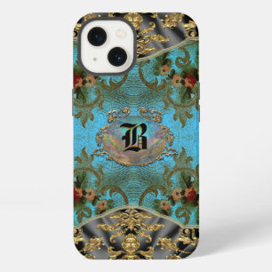 Marrie Victorian Pattern V Monogram iPhone Case