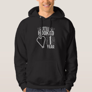 Married 1 Year - Fishing Couple - 1st Wedding Anni Hoodie