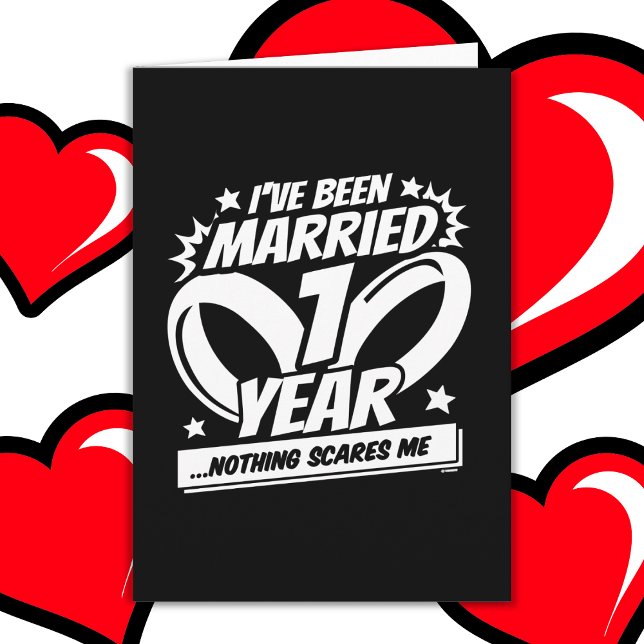 Married 1 Year Funny 1st Wedding Anniversary Card (Creator Uploaded)