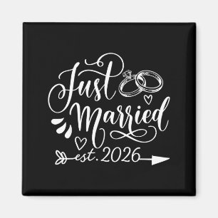 Married 2026 Honeymoon Wedding Couples Husband Magnet