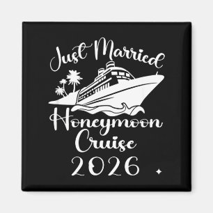 Married 2026 Wedding Ring Matching Honeymoon Magnet