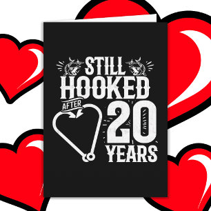 Married 20 Years Fishing Funny 20th Anniversary Card