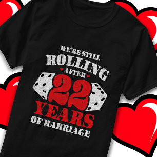 Married 22 Years Funny 22nd Wedding Anniversary T-Shirt
