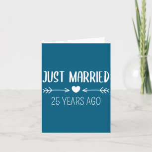 Married 25 Years Ago 25th Illustration Card