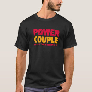 Married 34 Years Power Couple 34th Anniversary Hus T-Shirt