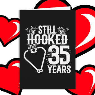 Married 35 Years Fishing Funny 35th Anniversary Card