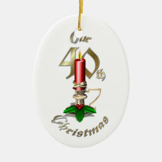 Married 40th Christmas Ornament