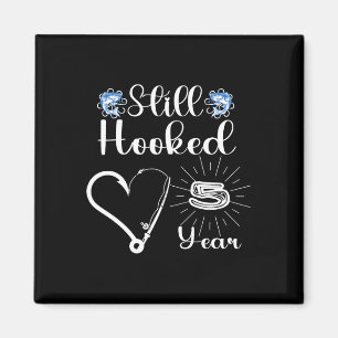 Married 5 Years - Fishing Couple - 5th Wedding Ann Magnet