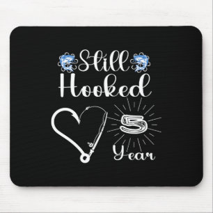Married 5 Years - Fishing Couple - 5th Wedding Ann Mouse Pad