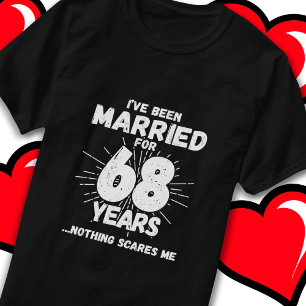 Married 68 Years Funny 68th Wedding Anniversary T-Shirt