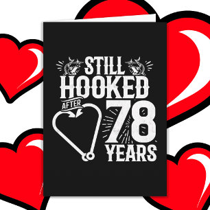 Married 78 Years Fishing Funny 78th Anniversary Card