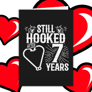 Married 7 Years Fishing Funny 7th Anniversary Card