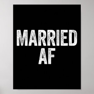 Married Af Wedding Anniversary Shirt Tank Top Poster
