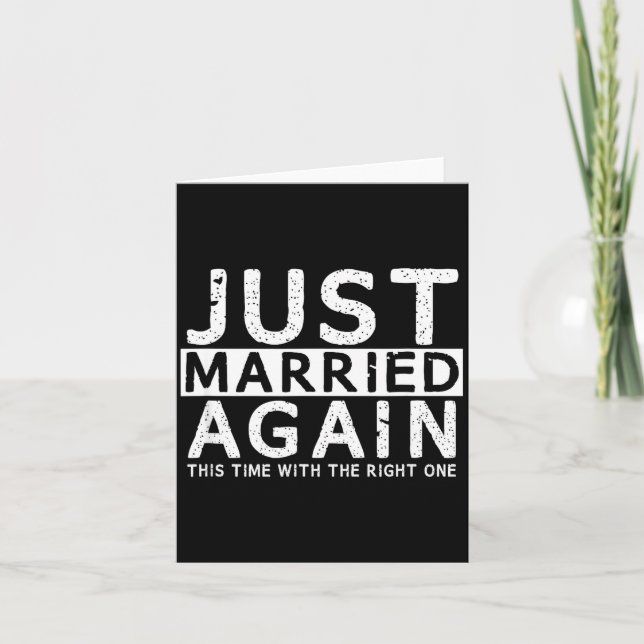 Married Again 2nd Time Wedding Artwork Card (Front)