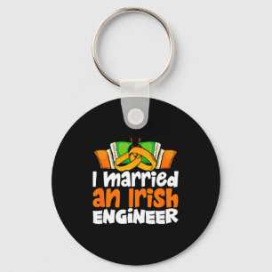 Married an irish engineer funny st paddys day key ring