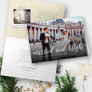 Married And Bright Holiday Wedding Announcement