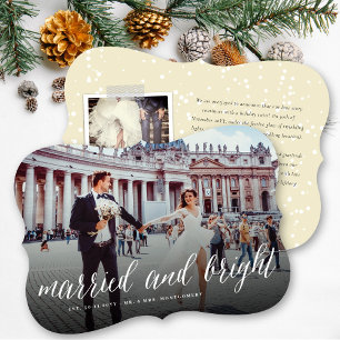 Married And Bright Holiday Wedding Announcement