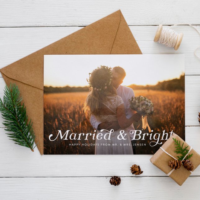 Married and Bright Holiday Wedding Card (Creator Uploaded)