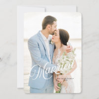Married and Bright Newlywed Christmas Card