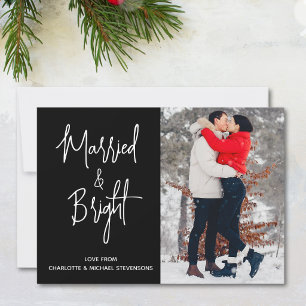 Married And Bright Photo  Holiday Card