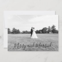 Married and Merry Christmas Card