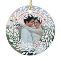 Married and Merry Christmas Ornament