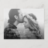 Married and Merry First Christmas Photo