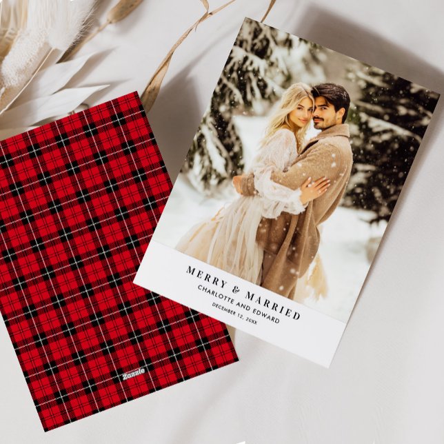 Married and Merry Newlywed Christmas Card (Creator Uploaded)