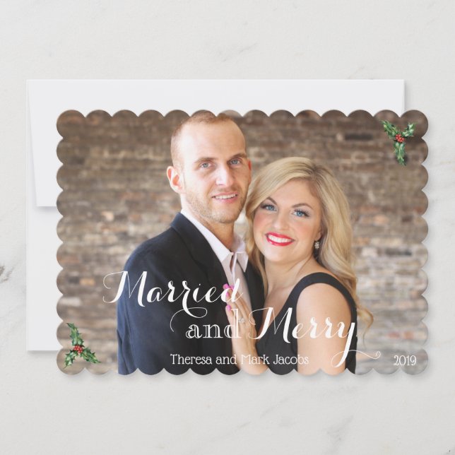 Married and Merry Personalised Photo (Front)