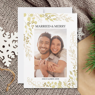 Married And Merry Photo Holiday Card