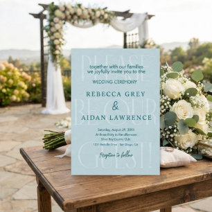 Married at Last Modern Wedding Invitation