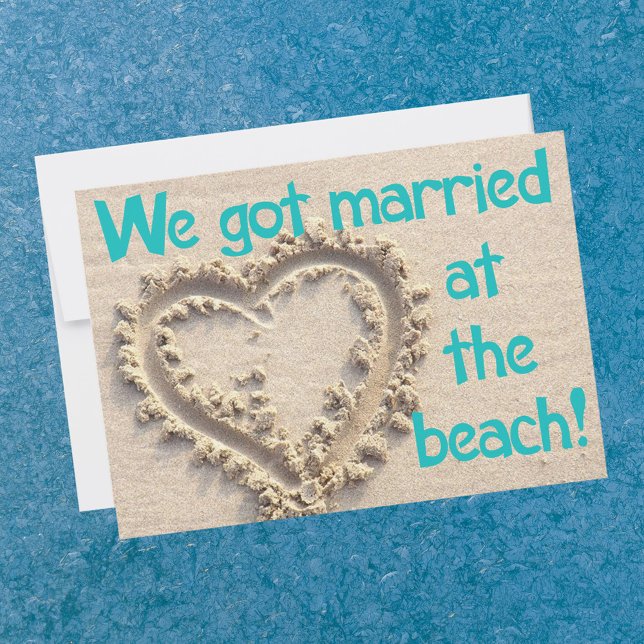 Married at the Beach Wedding Party Invitation (Creator Uploaded)