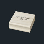 Married & bright add couple name wedding add date  rubber stamp<br><div class="desc">For lovers like us</div>