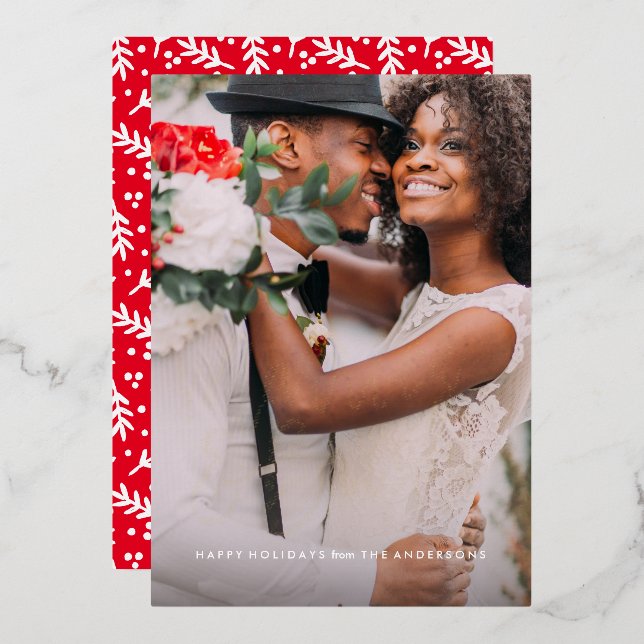 Married & Bright Brushed Holiday Overlay (Front/Back)