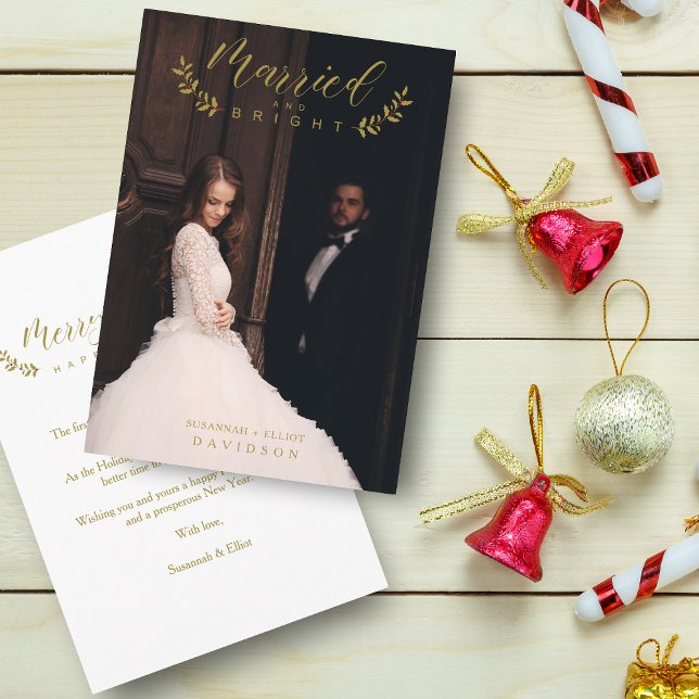Married & Bright Christmas Newlyweds Personalized (Creator Uploaded)